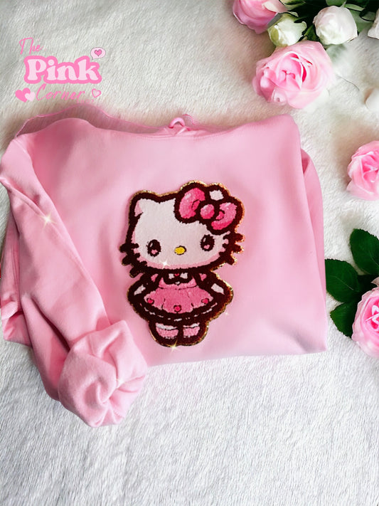 Pink HK Chenille Patch Hoodie🍭