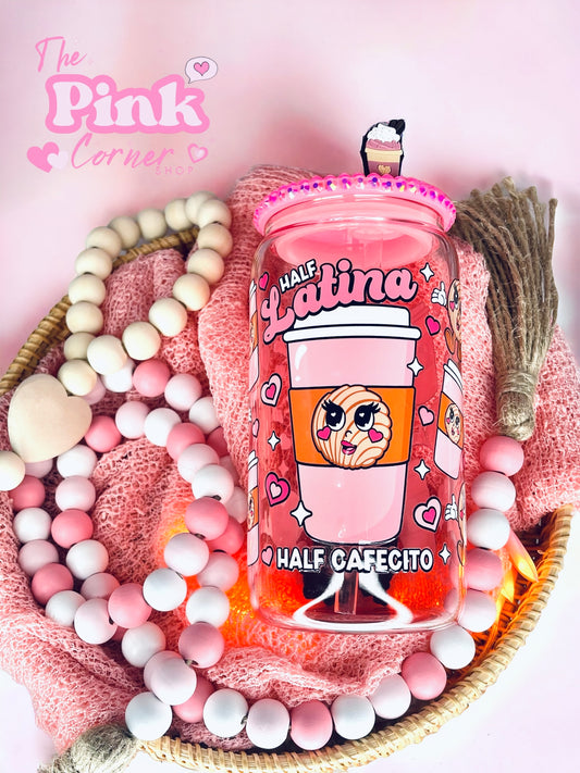 Half Conchita Pink Rhinestone Cup☕️